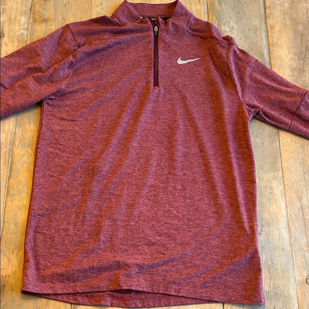 Nike Burgundy Quarter-Zip Pullover Size S
